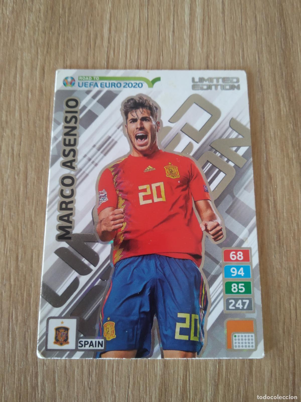 Figurine di Calcio: ASENSIO ESPA&Ntilde;A EDICION LIMITADA CROMO FUTBOL PANINI ADRENALYN ROAD TO EURO 2020 CAMINO EUROCOPA