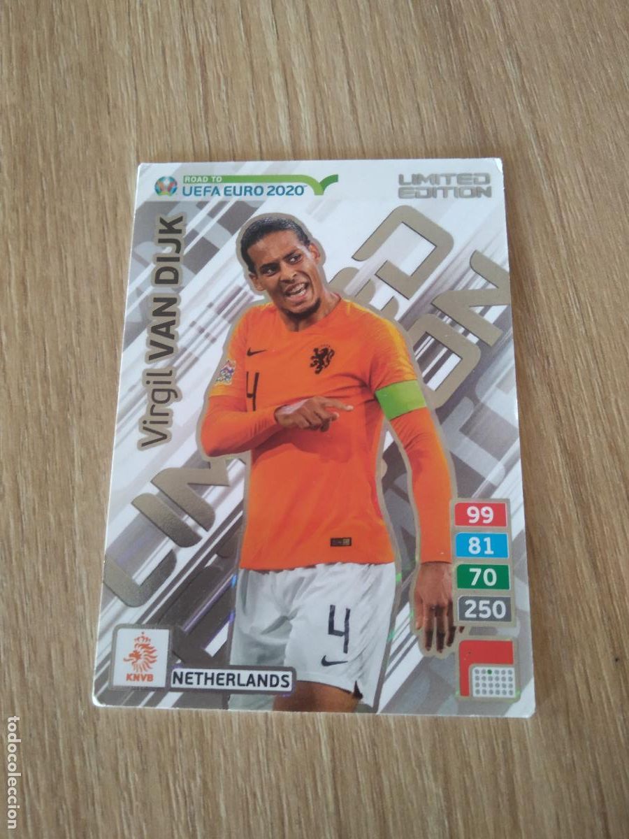 Figurine di Calcio: VAN DIJK HOLANDA EDICION LIMITADA CROMO FUTBOL PANINI ADRENALYN ROAD TO EURO 2020 CAMINO EUROCOPA