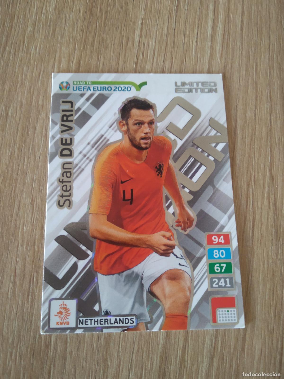 Figurine di Calcio: DE VRIJ HOLANDA EDICION LIMITADA CROMO FUTBOL PANINI ADRENALYN ROAD TO EURO 2020 CAMINO EUROCOPA
