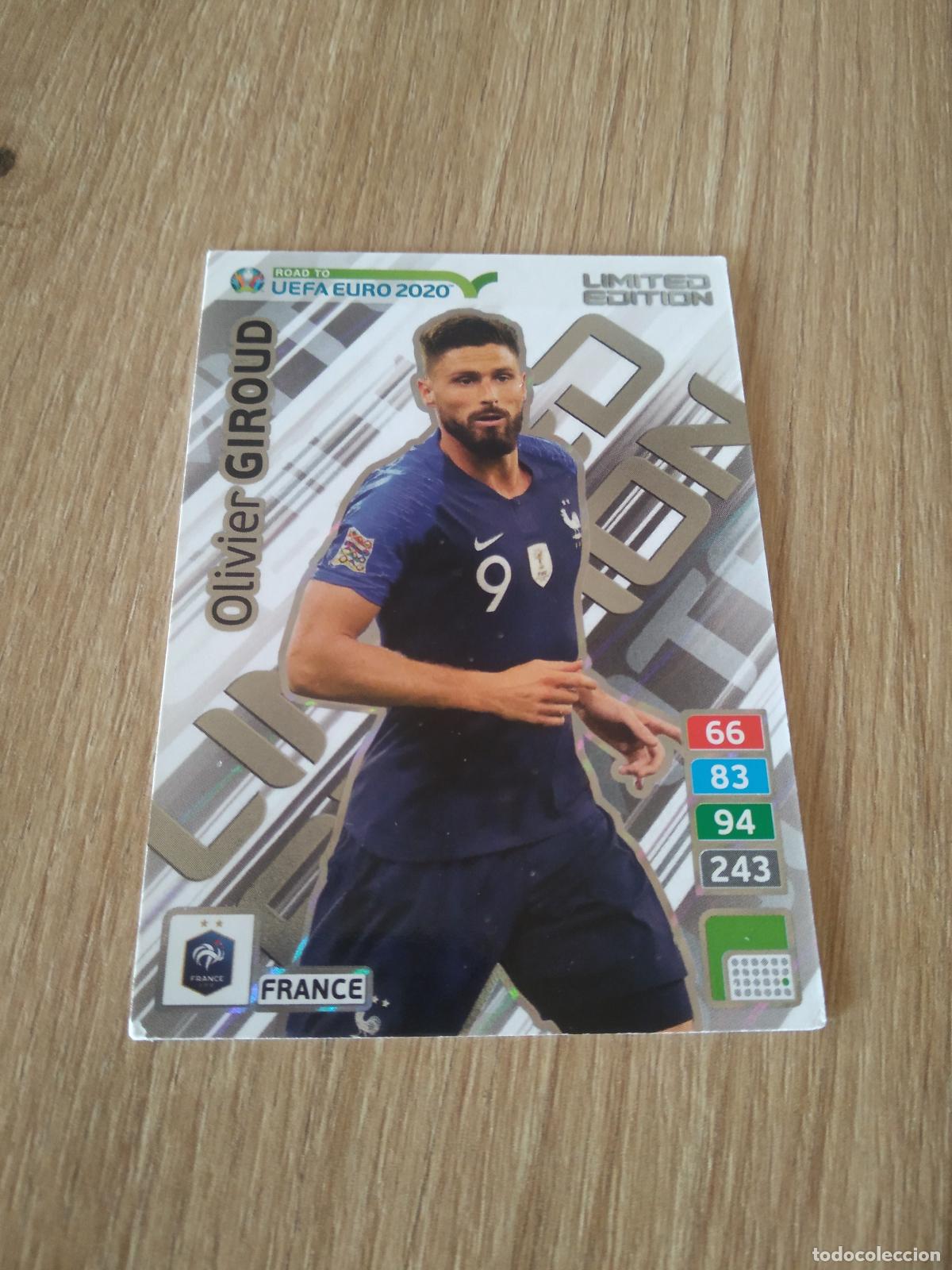 Figurine di Calcio: GIROUD FRANCIA EDICION LIMITADA CROMO FUTBOL PANINI ADRENALYN ROAD TO EURO 2020 CAMINO EUROCOPA