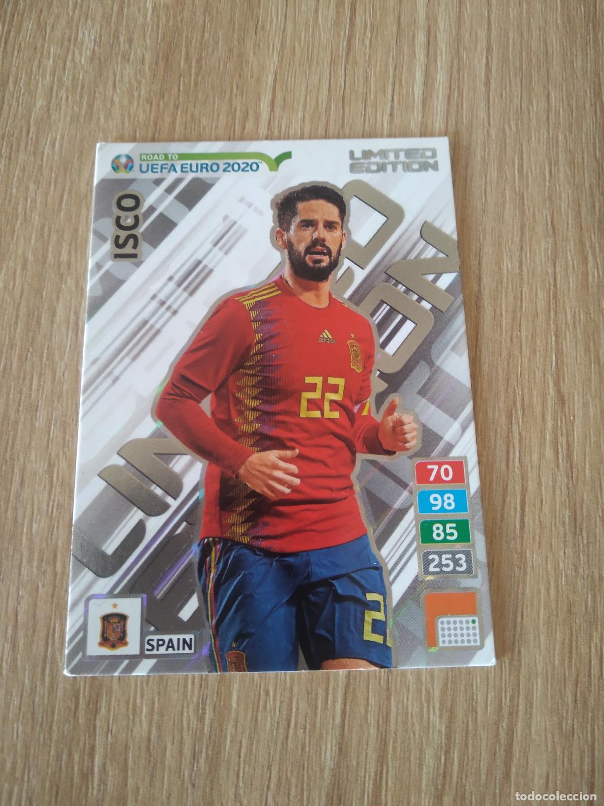 Cromos de F&uacute;tbol: ISCO ESPA&Ntilde;A EDICION LIMITADA CROMO FUTBOL PANINI ADRENALYN ROAD TO EURO 2020 CAMINO EUROCOPA