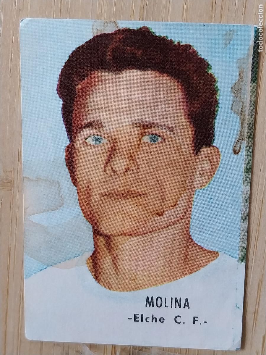 Cromos de f&uacute;tbol: MOLINA ELCHE LIGA 1966 66 67 ED FHER CROMO RECUPERADO ORIGINAL