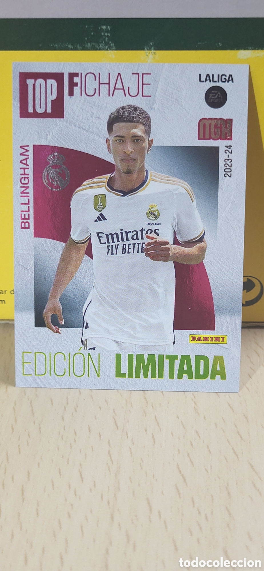 Cromos de f&uacute;tbol: BELLINGHAM REAL MADRID TOP FICHAJE LA LIGA MGK 2023 2024 23 24 EDICION LIMITADA PANINI
