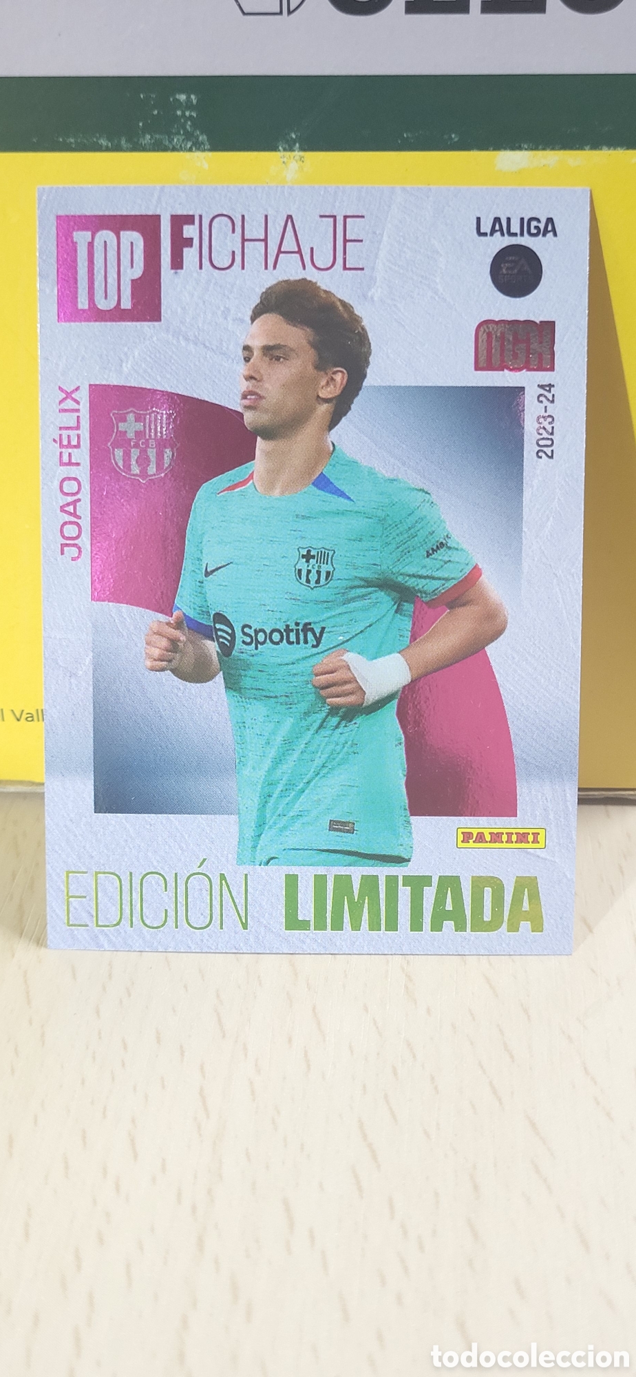 Cromos de F&uacute;tbol: JOAO FELIX FC BARCELONA BAR&Ccedil;A TOP FICHAJE LA LIGA MGK 2023 2024 23 24 EDICION LIMITADA PANINI