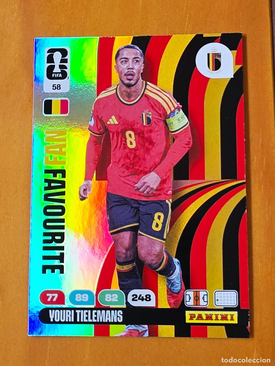 Cromos de F&uacute;tbol: 58 Youri Tielemans, Fan Favourite, B&eacute;lgica, Adrenalyn XL Fifa World Cup 2026 Mundial 26