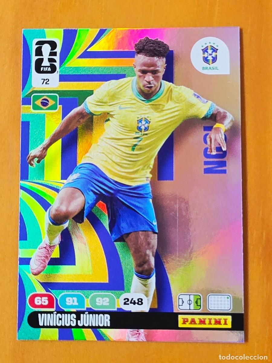 Cromos de F&uacute;tbol: 72 Vin&iacute;cius J&uacute;nior, Icon, Brasil, Adrenalyn XL Fifa World Cup 2026 Mundial 26