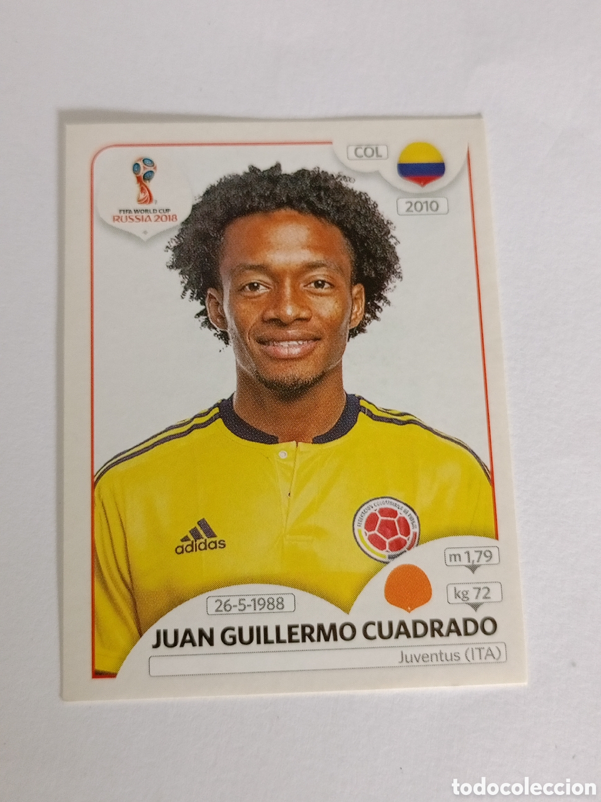 Cromos de F&uacute;tbol: 641 JUAN GUILLERMO CUADRADO COLOMBIA CROMOS MUNDIAL FUTBOL 18 FIFA WORLD CUP RUSSIA RUSIA 2018