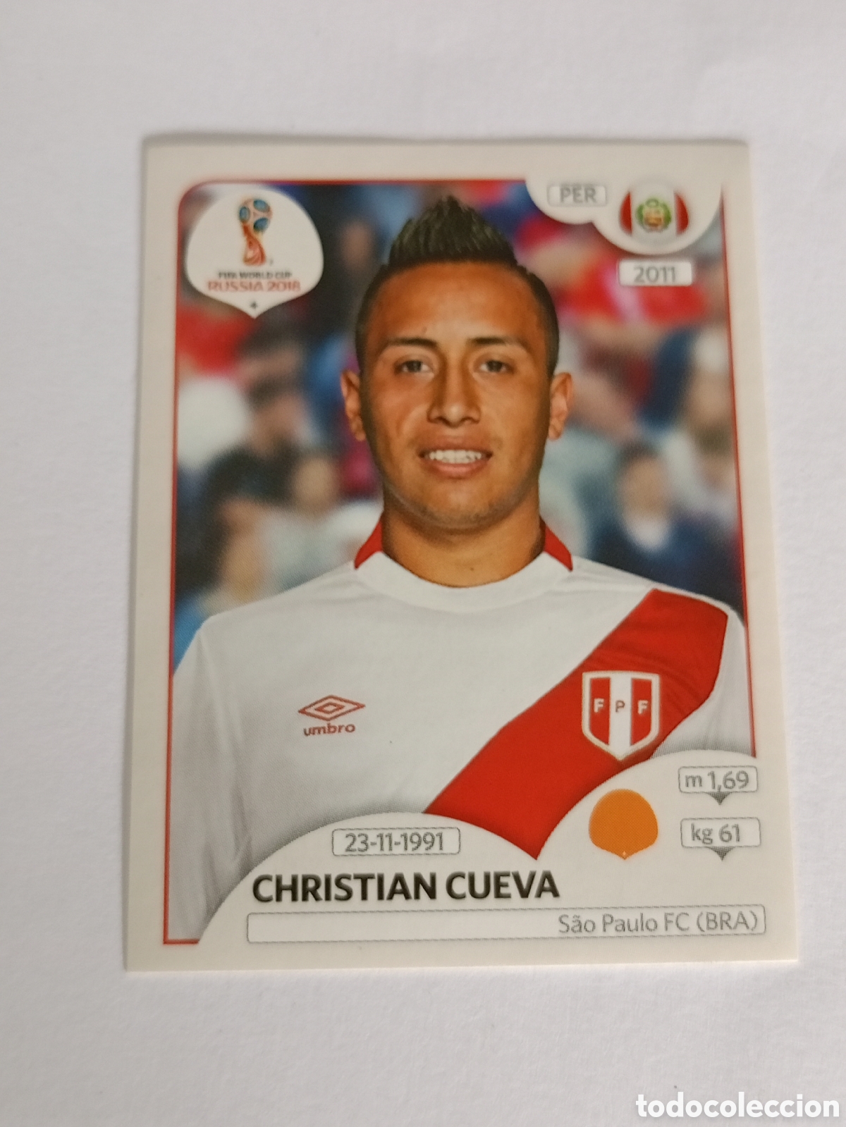 Cromos de F&uacute;tbol: 242 CHRISTIAN CUEVA PERU CROMOS MUNDIAL FUTBOL 18 FIFA WORLD CUP RUSSIA RUSIA 2018