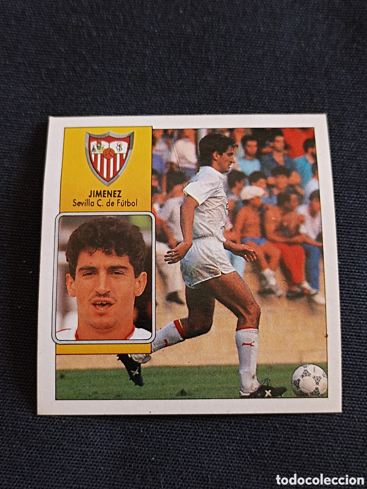 Cromos de Futebol: Jim&eacute;nez ( Sevilla club de f&uacute;tbol ). Liga este 92-93. Nunca pegado