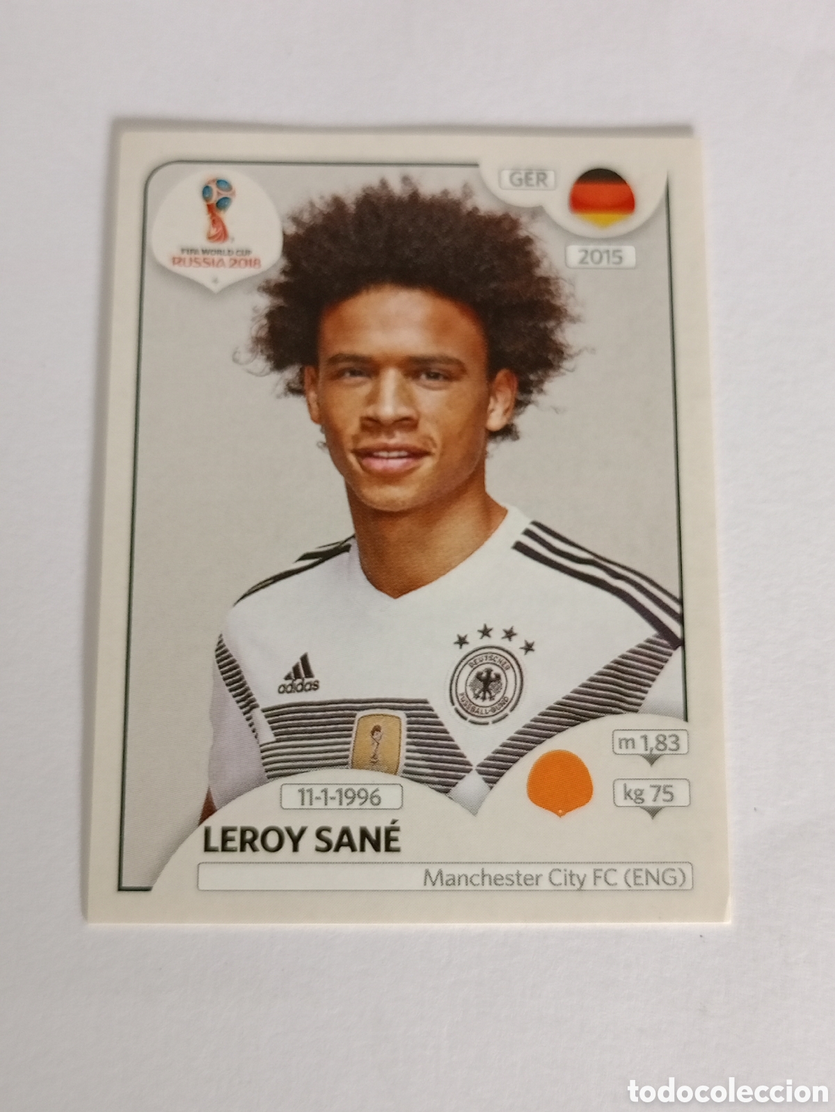 Cromos de Futebol: 446 PANINI MUNDIAL 2018 WORLD CUP LEROY SAN&Eacute; - ALEMANIA -- RUSIA 18 CROMO NO PEGADO