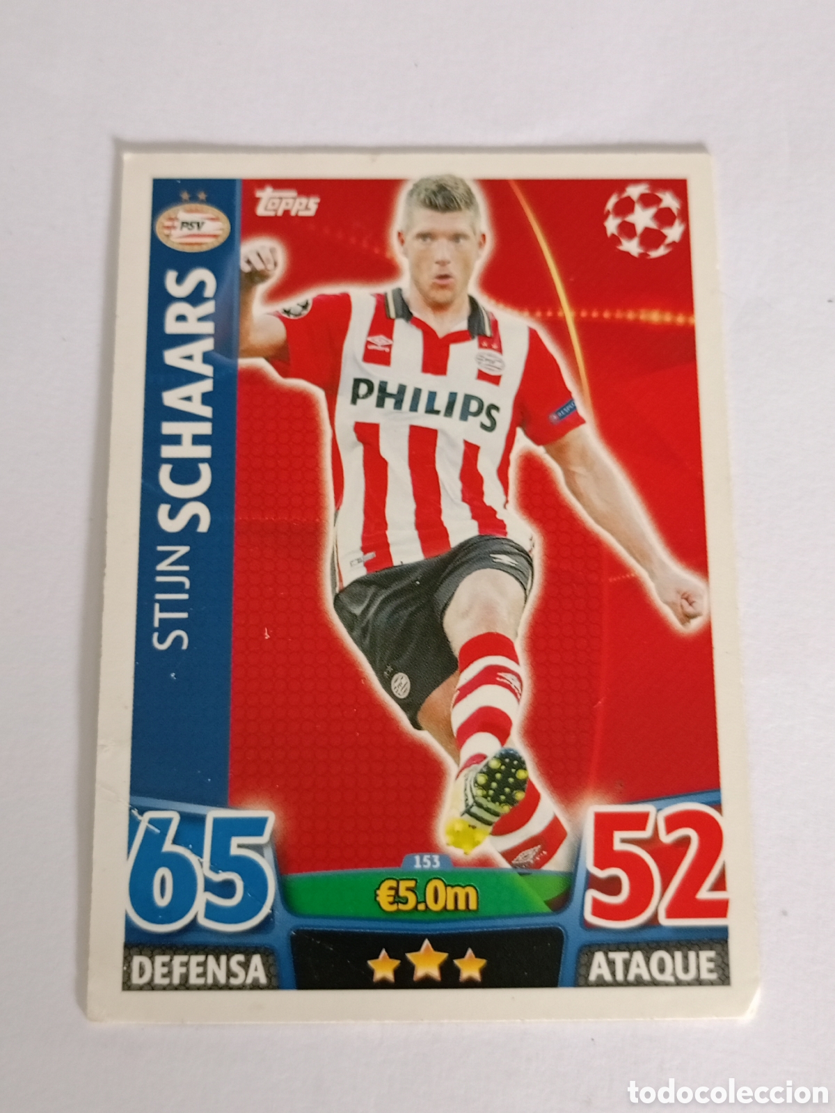 Cromos de Futebol: 153 Stijn Schaars Hendrix - PSV Topps Match Attax 2015 2016 UEFA Champions League