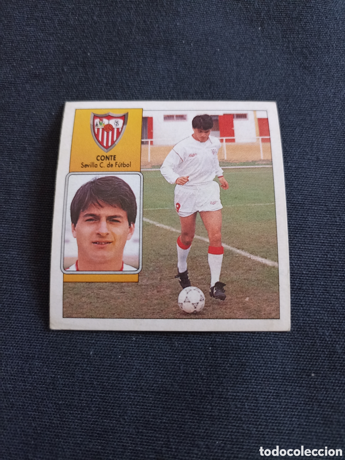 Cromos de Futebol: Conte ( Sevilla club de f&uacute;tbol ). Liga este 92-93. Nunca pegado