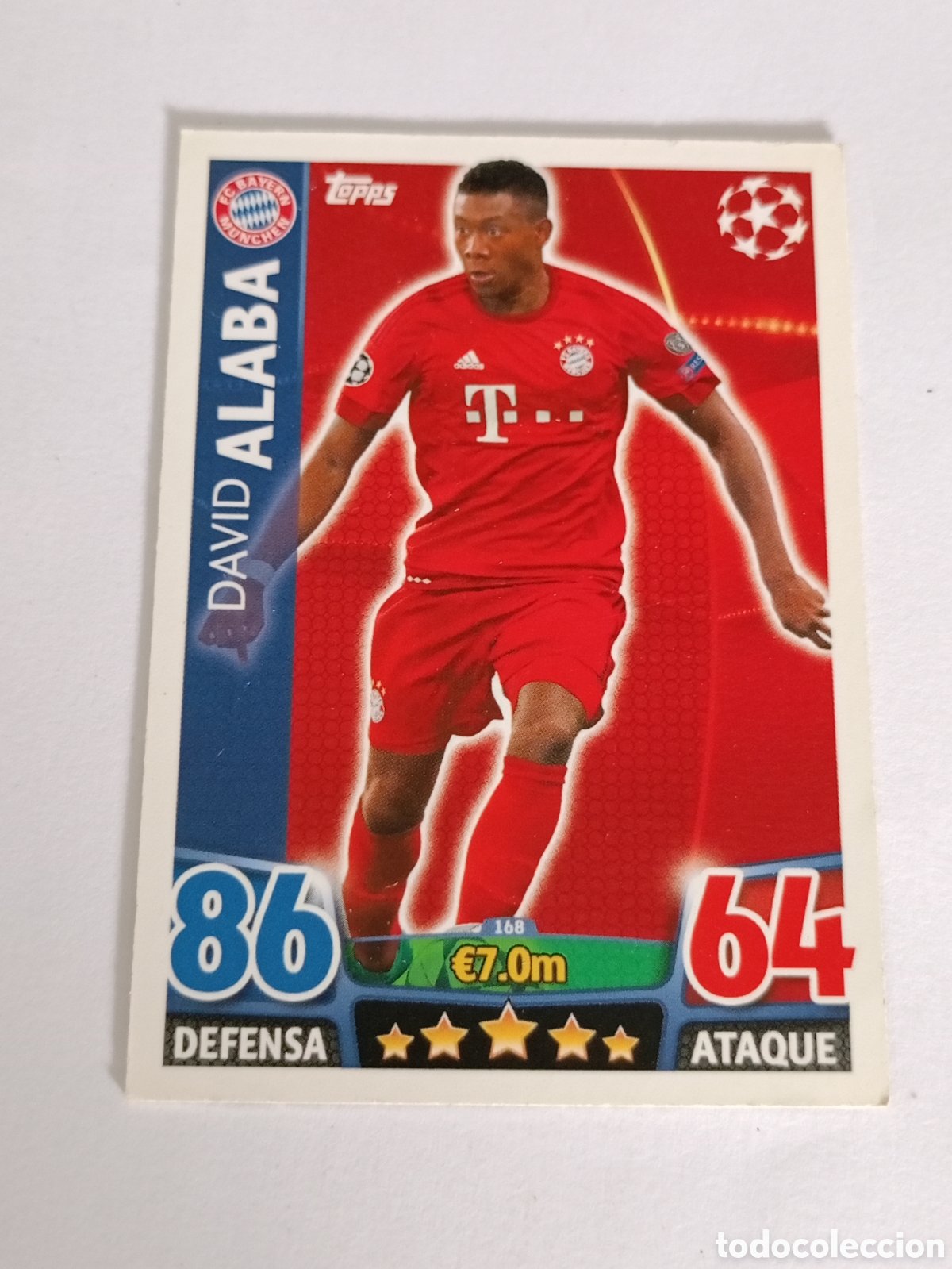 Cromos de Futebol: TOPPS MATCH ATTAX CHAMPIONS LEAGUE 15 16 168 DAVID ALABA (BAYERN MUNICH) 2015 2016