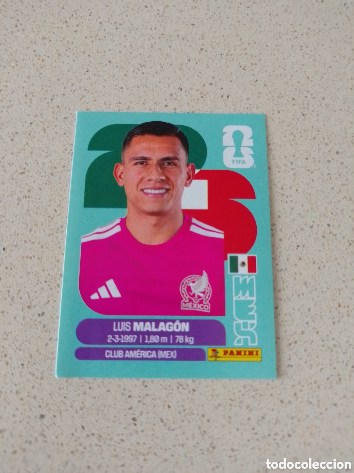 Cartes &agrave; collectionner de Football: CROMO NUMERO 2 MALAGON MEXICO. MUNDIAL 2026. PANINI.