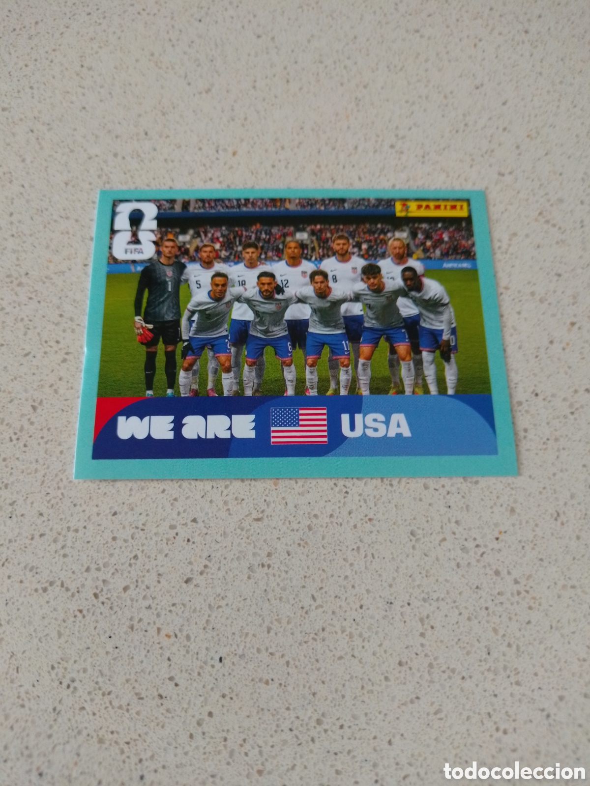 Cartes &agrave; collectionner de Football: CROMO NUMERO 13 EQUIPO USA. MUNDIAL 2026. PANINI.