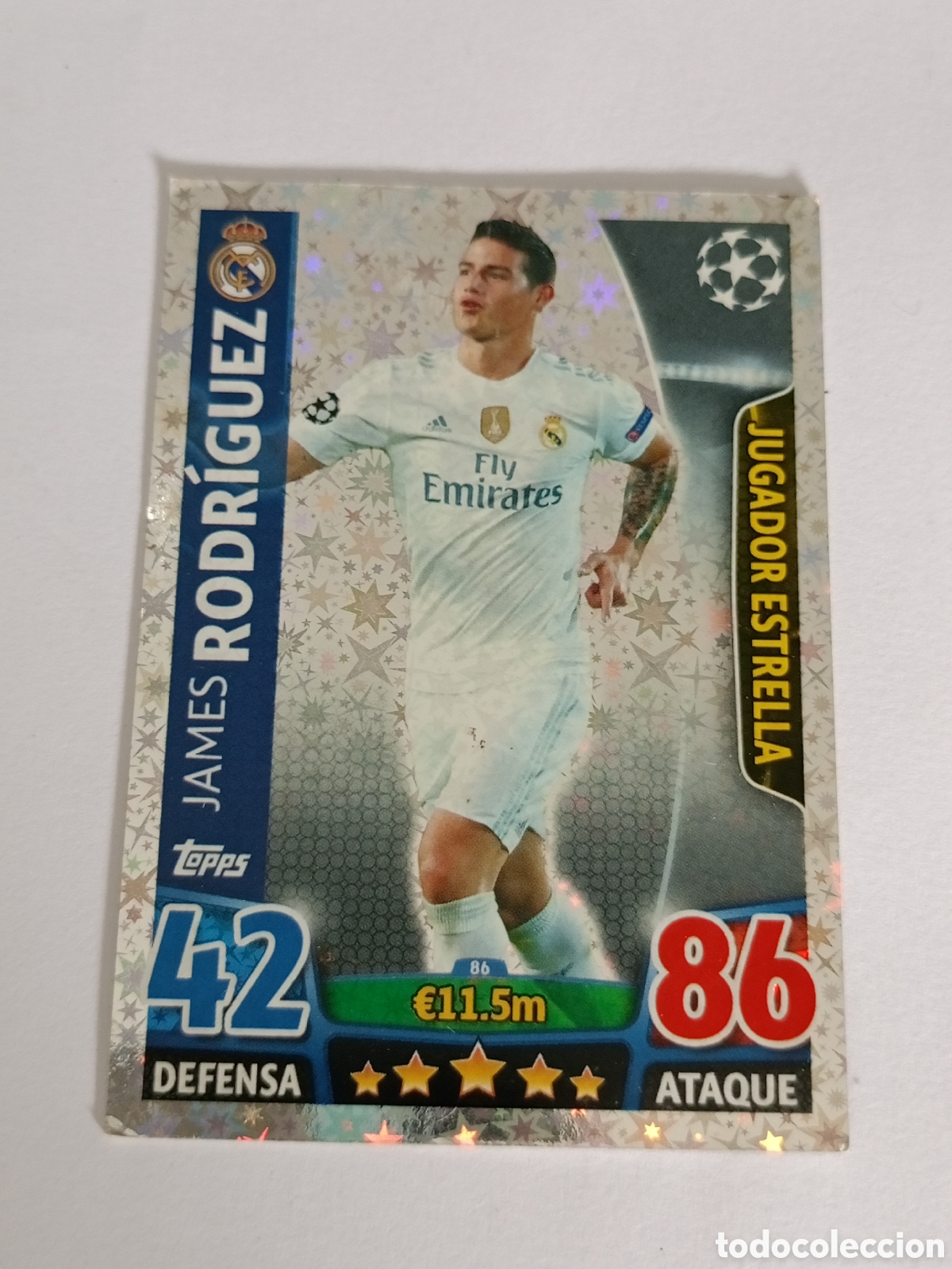 Cartes &agrave; collectionner de Football: JAMES RODR&Iacute;GUEZ REAL MADRID TOPPS MATCH ATTAX CHAMPIONS 2015 2016 #5