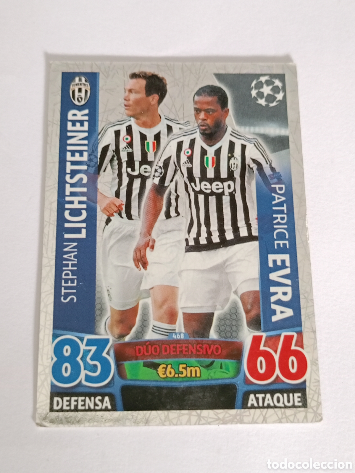 Cartes &agrave; collectionner de Football: 468 LICHTSTEINER EVRA JUVENTUS CROMOS CARDS UEFA CHAMPIONS LEAGUE TOPPS ATTAX 15 16 2015 2016