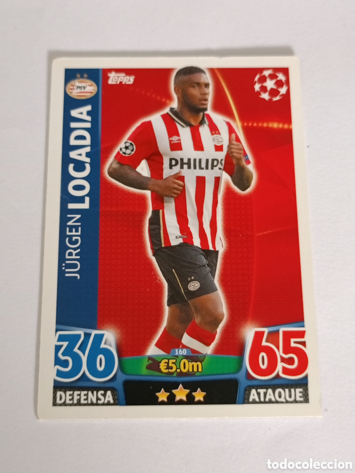 Cromos de f&uacute;tbol: LOCADIA #160 PSV EINDHOVEN - NORDIC EDITION CHAMPIONS LEAGUE MATCH ATTAX 2015 2016 - TOPPS 15 16