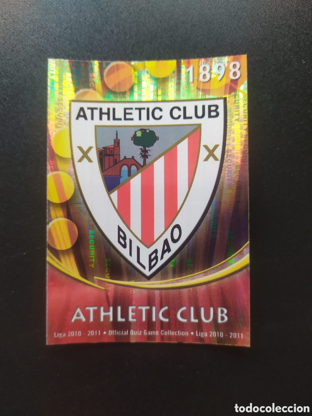 Figurine di Calcio: Mundicromo fichas liga 2010 2011 10 11 escudo brillo security n&deg; 190 Athletic Bilbao