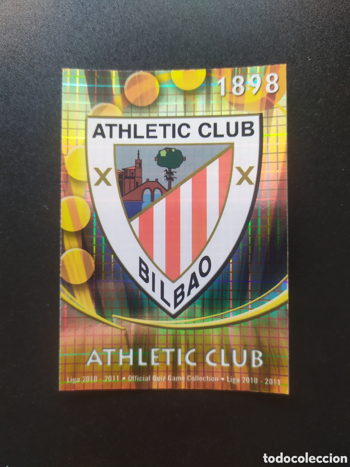 Figurine di Calcio: Mundicromo fichas liga 2010 2011 10 11 escudo brillo cuadros n&deg; 190 Athletic Bilbao