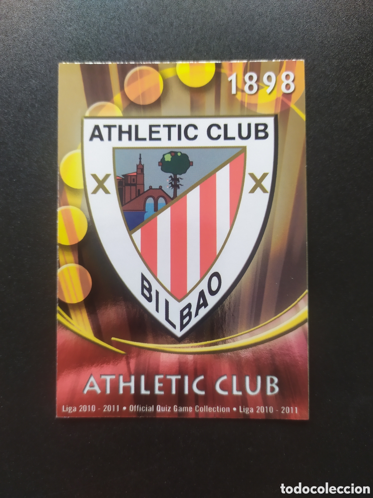 Cromos de Futebol: Mundicromo fichas liga 2010 2011 10 11 escudo brillo liso corregido n&deg; 190 Athletic Bilbao