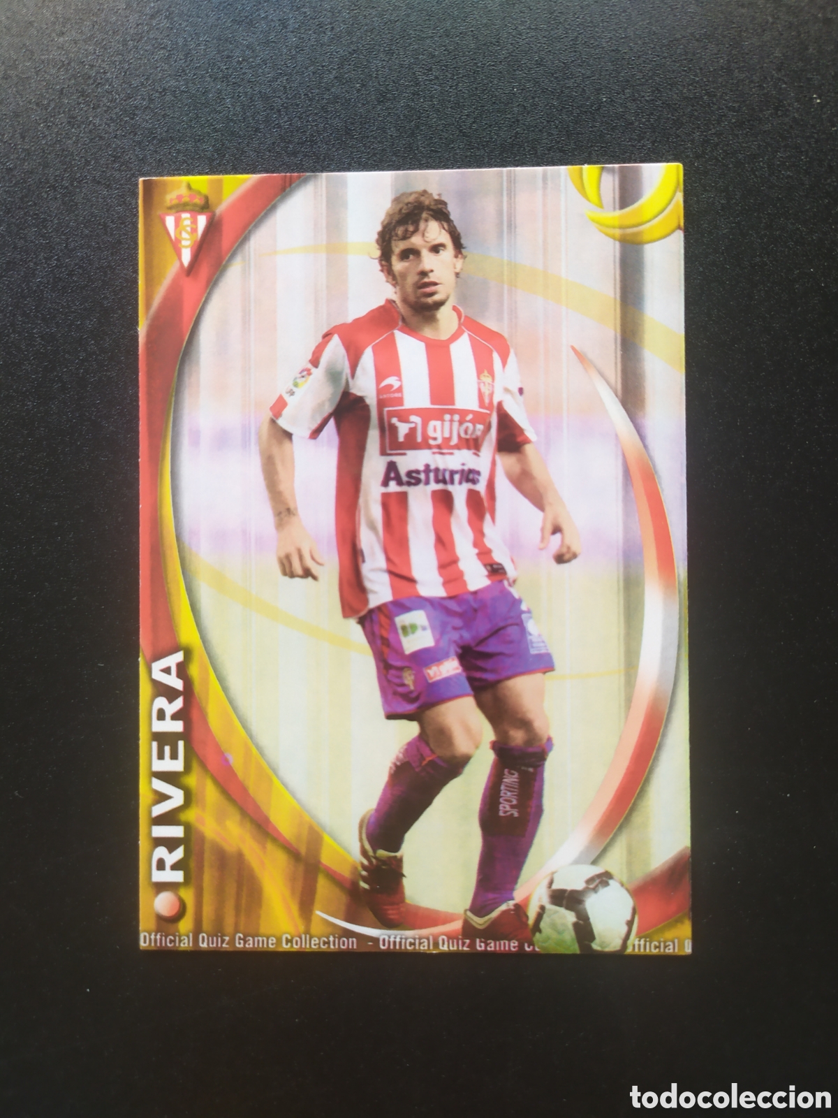 Figurine di Calcio: Mundicromo fichas Liga 2010 2011 10 11 Rivera n&deg; 391 Sporting Gij&oacute;n