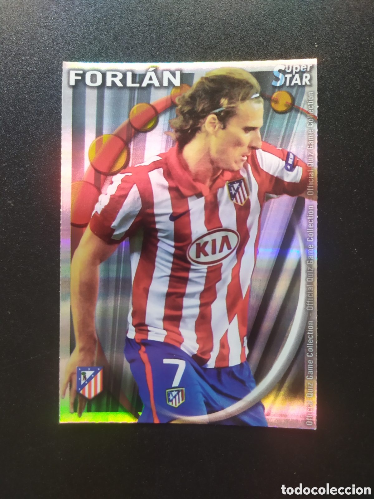 Cromos de F&uacute;tbol: Mundicromo fichas Liga 2010 2011 10 11 Forlan superstar brillo rayas n&deg; 243 Atl&eacute;tico Madrid