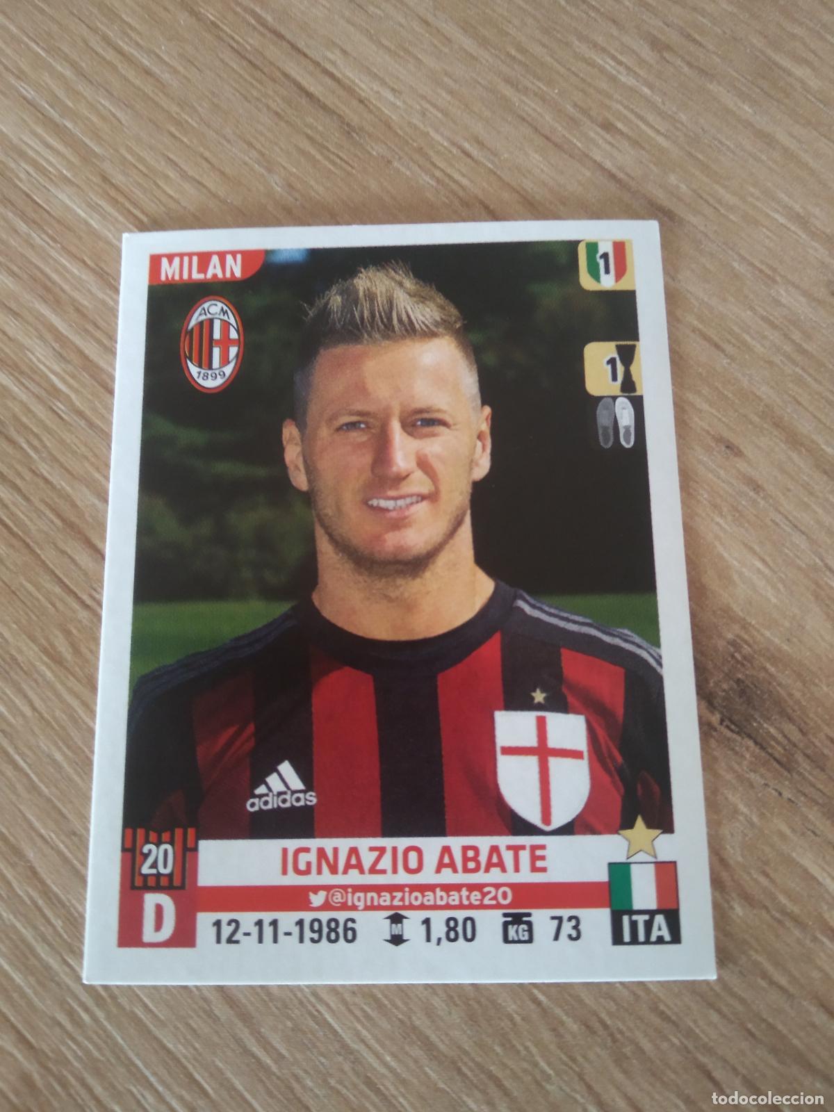 Cromos de F&uacute;tbol: 366 IGNAZIO ABATE AC MILAN CROMO FUTBOL PANINI LIGA ITALIA 15-16 CALCIATORI 2015-2016