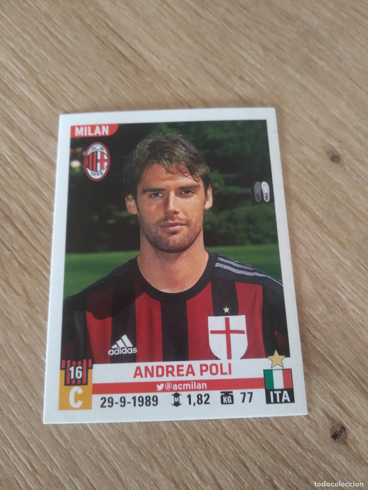 Cromos de F&uacute;tbol: 369 ANDREA POLI AC MILAN CROMO FUTBOL PANINI LIGA ITALIA 15-16 CALCIATORI 2015-2016