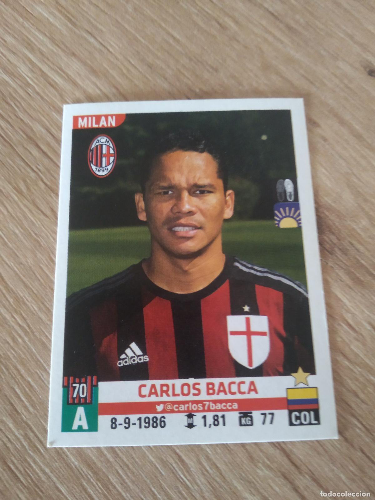Cromos de F&uacute;tbol: 379 CARLOS BACCA AC MILAN CROMO FUTBOL PANINI LIGA ITALIA 15-16 CALCIATORI 2015-2016