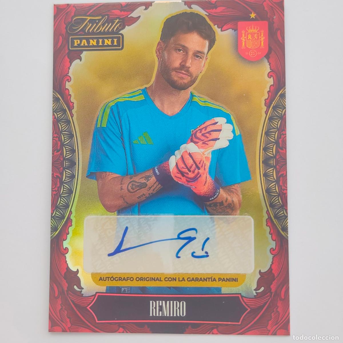 Cromos de F&uacute;tbol: Card REMIRO AUT&Oacute;GRAFO ORIGINAL Panini tributo VAMOS ESPA&Ntilde;A Real sociedad Selecci&oacute;n espa&ntilde;ola