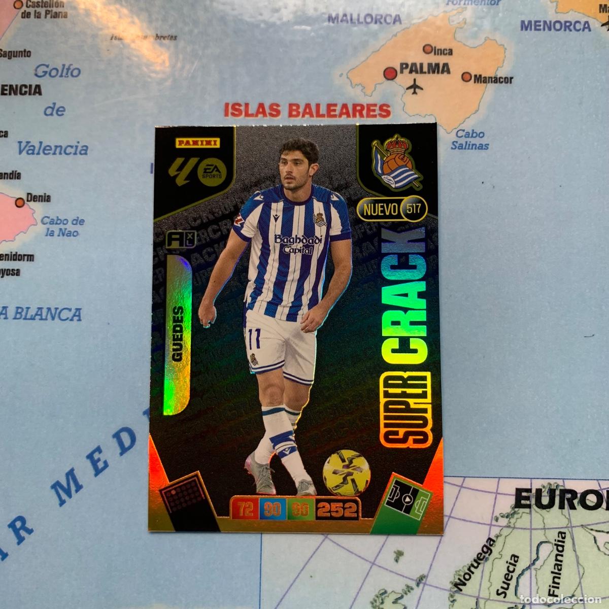 Figurine di Calcio: Guedes nuevo S&uacute;per Cracks n&uacute;mero 517 de la Real Sociedad cromo adrenalyn XL 25-26 2025-2026