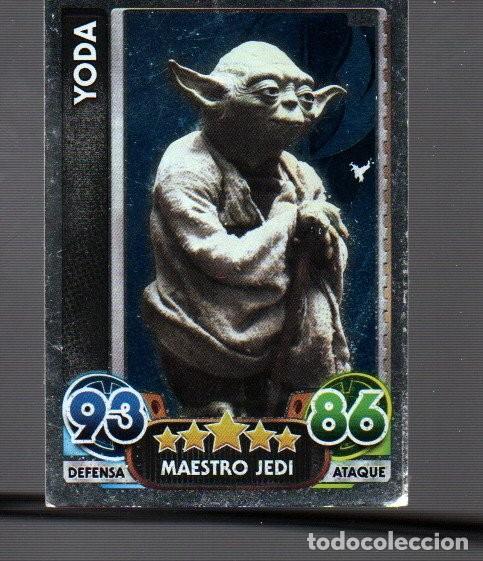 Cromos de F&uacute;tbol: CROMO DE STAR WARS TOPPS FORCE ATTAX YODA N&ordm; 166