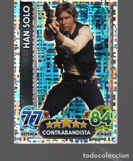 Cromos de F&uacute;tbol: CROMO DE STAR WARS TOPPS FORCE ATTAX HAN SOLO N&ordm; 195