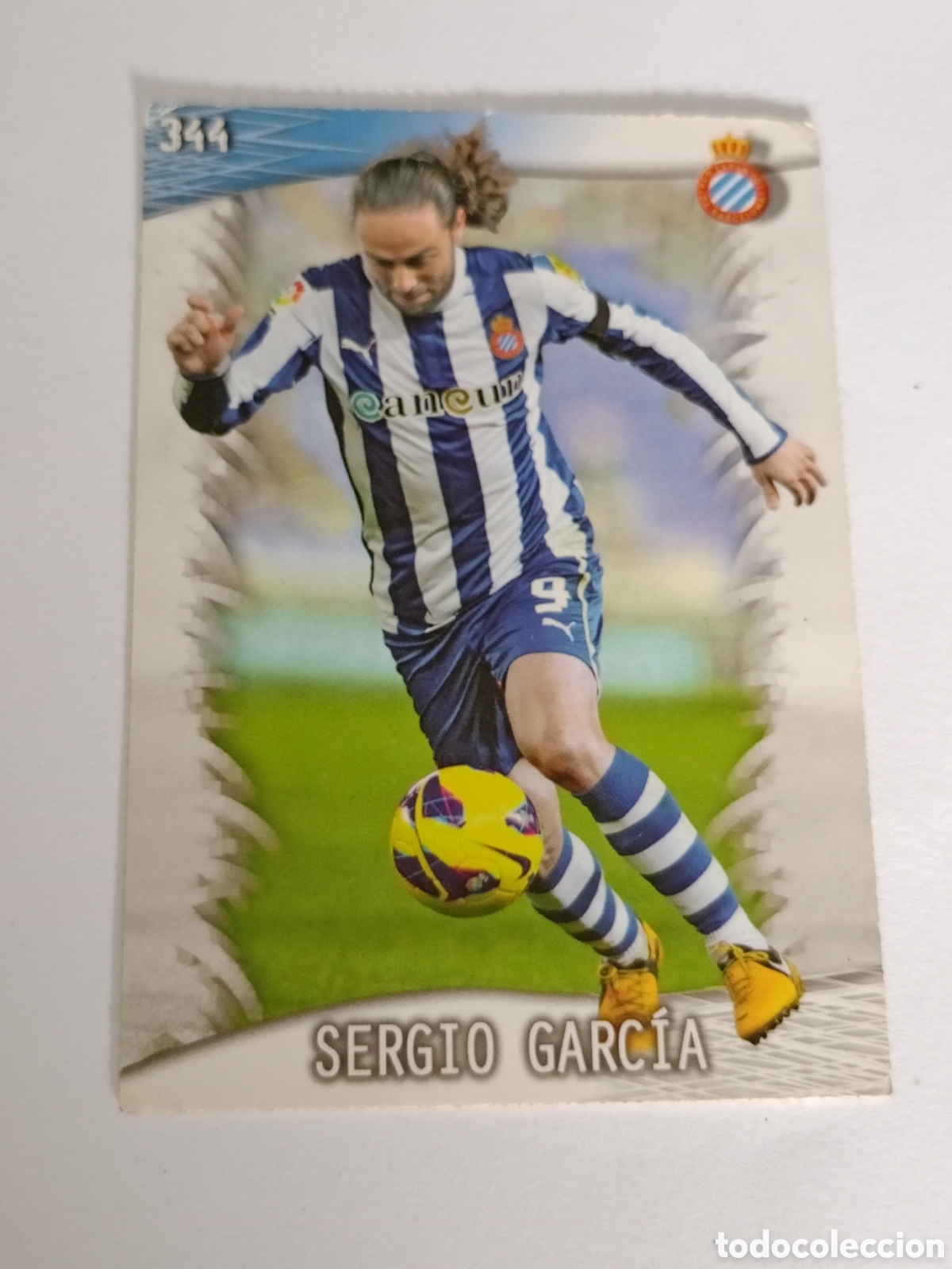Cromos de F&uacute;tbol: F&Uacute;TBOL CROMO N&ordm; 344 SERGIO GARC&Iacute;A RCD ESPANYOL QUIZ GAME MUNDICROMO 2013 2014
