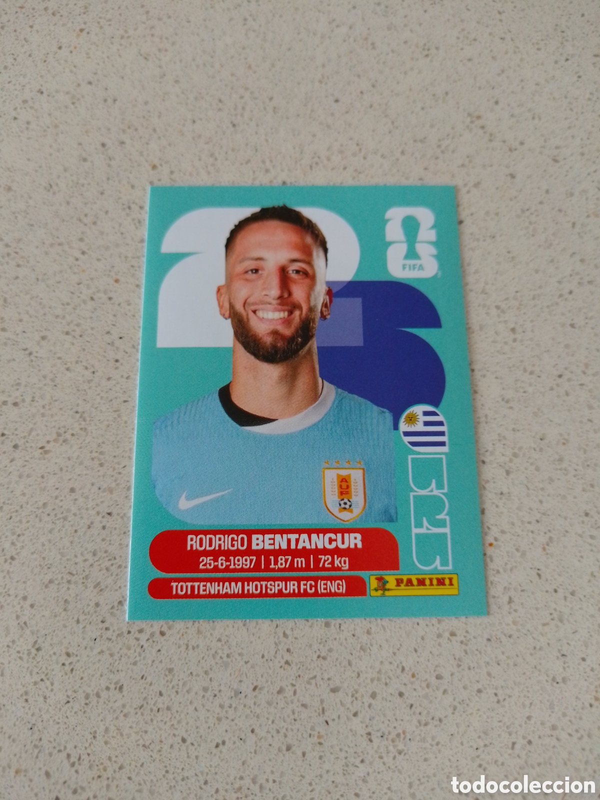Cromos de F&uacute;tbol: CROMO NUMERO 12 BENTANCUR URUGUAY . MUNDIAL 2026. PANINI.