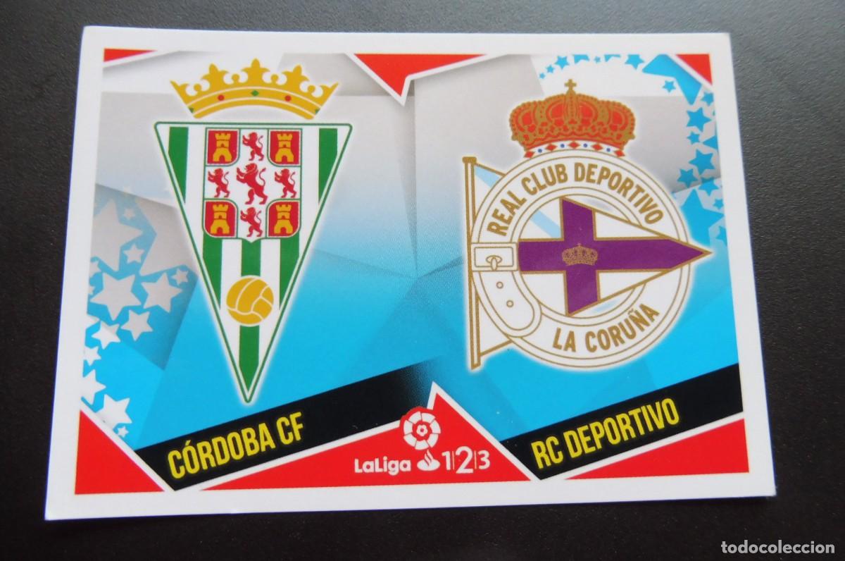 Cromos de F&uacute;tbol: CROMO PANINI - LIGA SANTANDER 2018/19 ESTE - ESCUDOS N&Uacute;M 3 - C&Oacute;RDOBA CF - RC DEPORTIVO