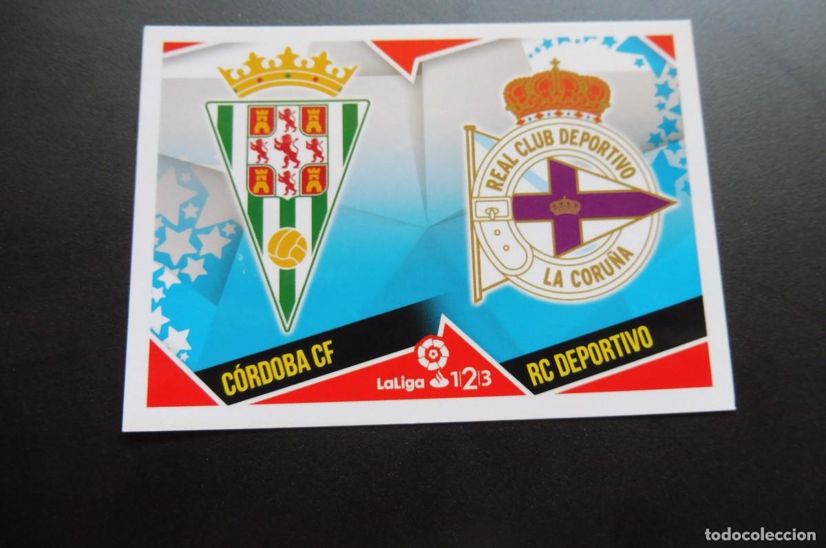 Cromos de F&uacute;tbol: CROMO PANINI - LIGA SANTANDER 2018/19 ESTE - ESCUDOS N&Uacute;M 3 - C&Oacute;RDOBA CF - RC DEPORTIVO