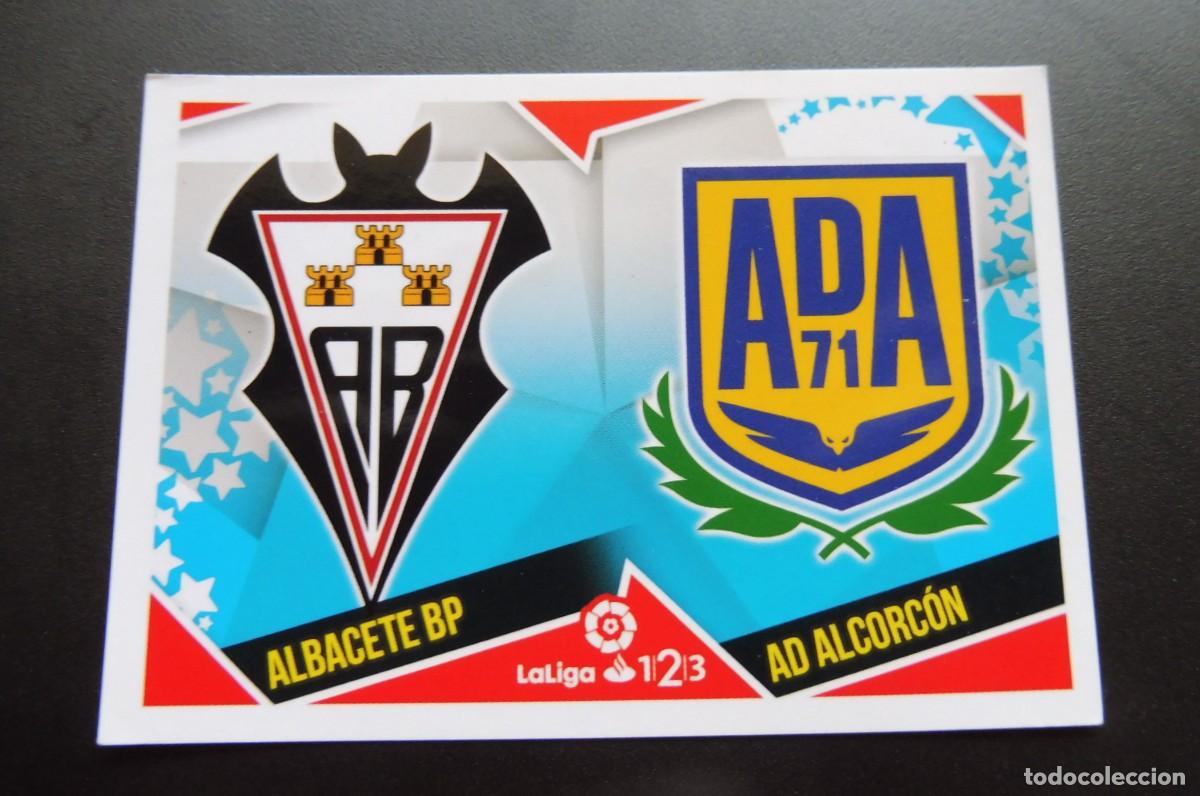 Cromos de F&uacute;tbol: CROMO PANINI - LIGA SANTANDER 2018/19 ESTE - ESCUDOS N&Uacute;M 1 - ALBACETE BP - AD ALCORC&Oacute;N