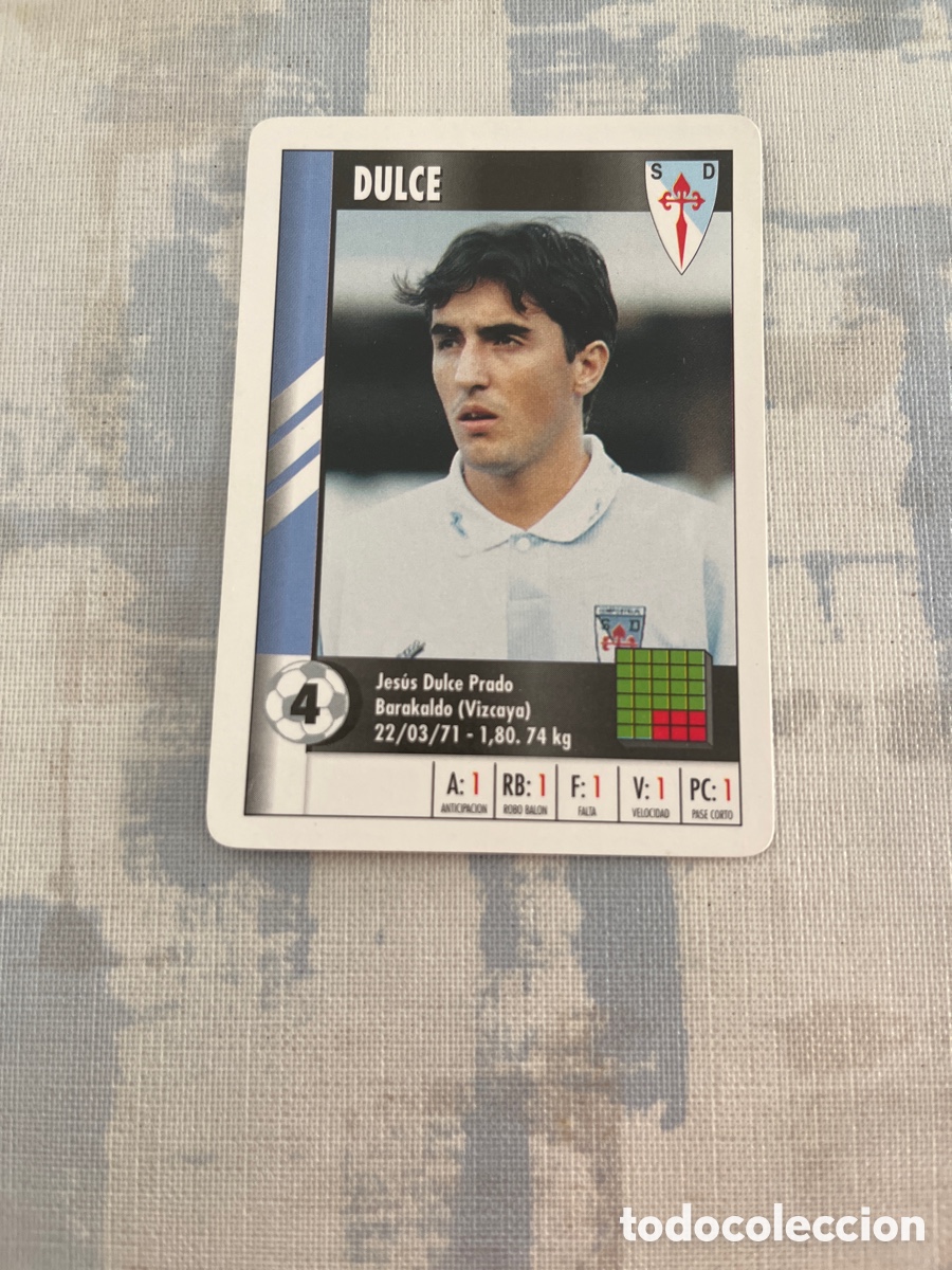 Cromos de Futebol: DULCE S.D.COMPOSTELA SUPER GOL 95 96 MARCA LFP 1995 1996 CARTA TAMA&Ntilde;O FOURNIER PERFECTO ESTADO