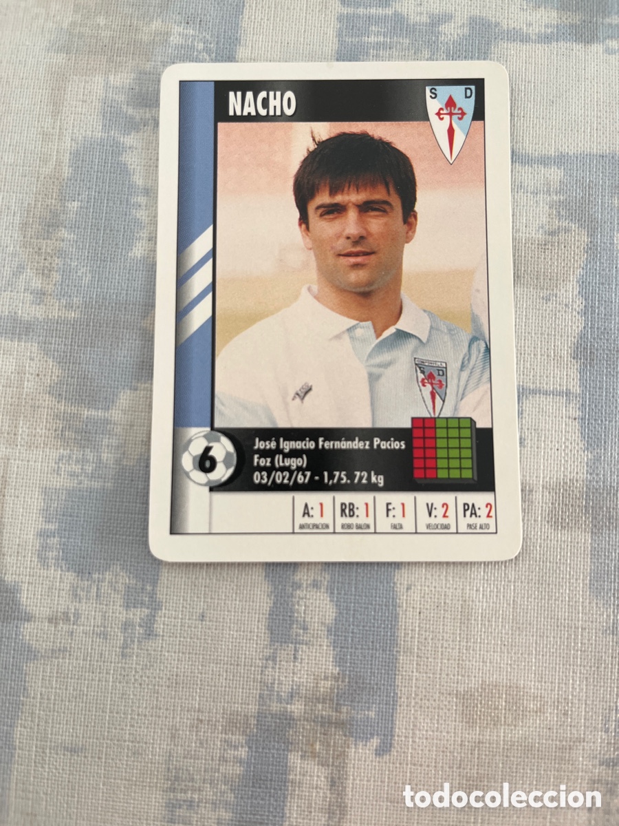 Cromos de Futebol: NACHO S.D.COMPOSTELA SUPER GOL 95 96 MARCA LFP 1995 1996 CARTA TAMA&Ntilde;O FOURNIER PERFECTO ESTADO
