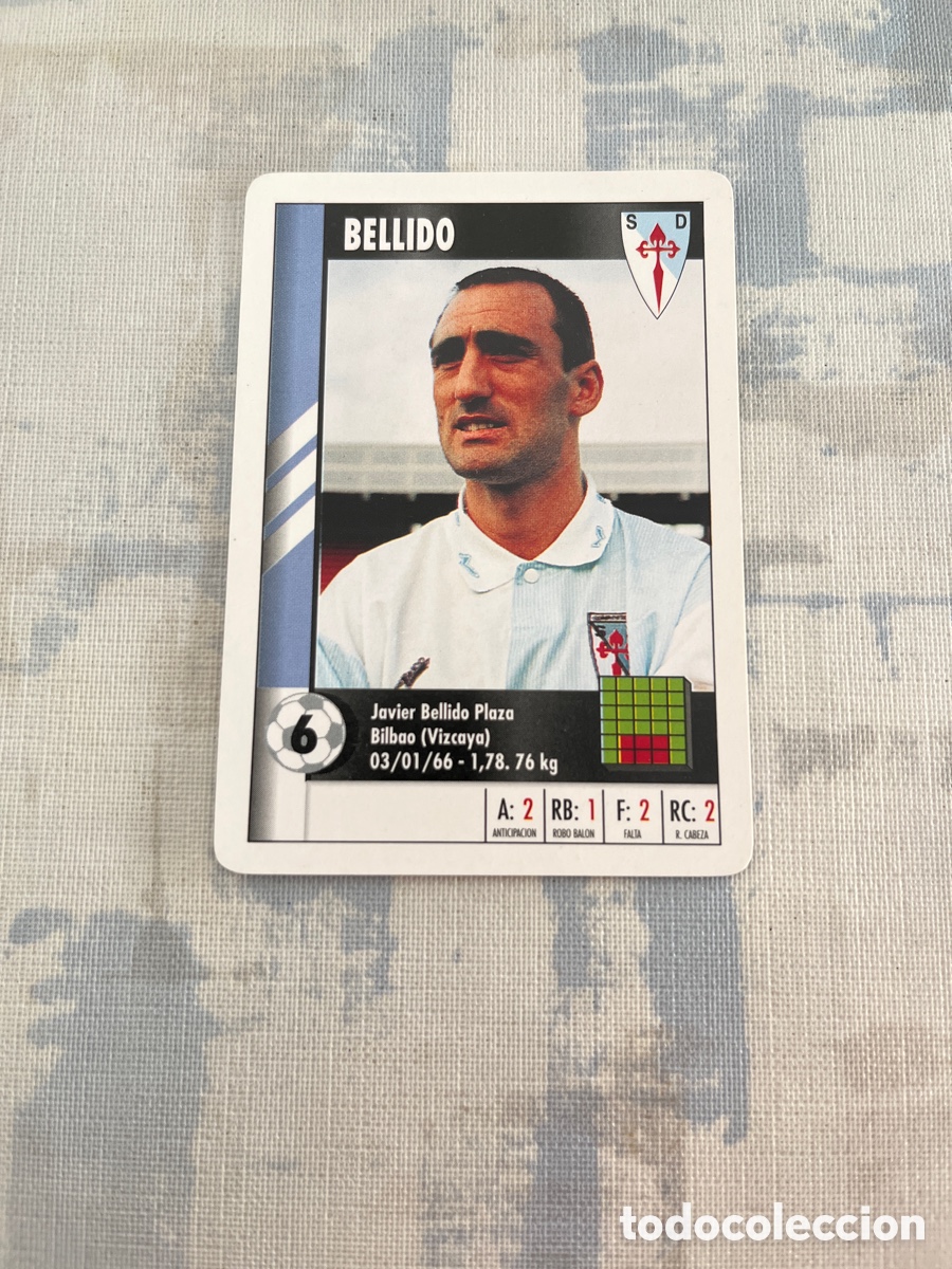 Cromos de Futebol: BELLIDO S.D.COMPOSTELA SUPER GOL 95 96 MARCA LFP 1995 1996 CARTA TAMA&Ntilde;O FOURNIER PERFECTO ESTADO