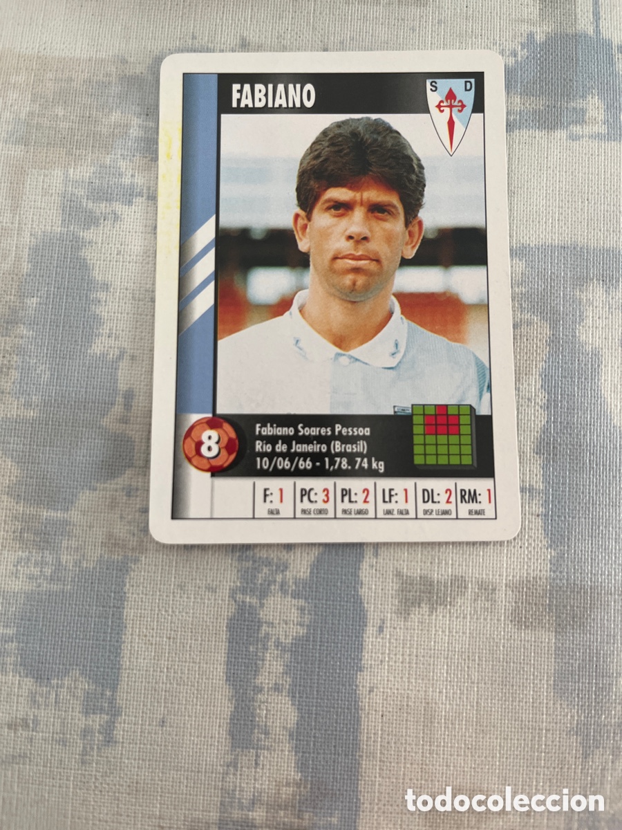 Cromos de Futebol: FABIANO S.D.COMPOSTELA SUPER GOL 95 96 MARCA LFP 1995 1996 CARTA TAMA&Ntilde;O FOURNIER PERFECTO ESTADO