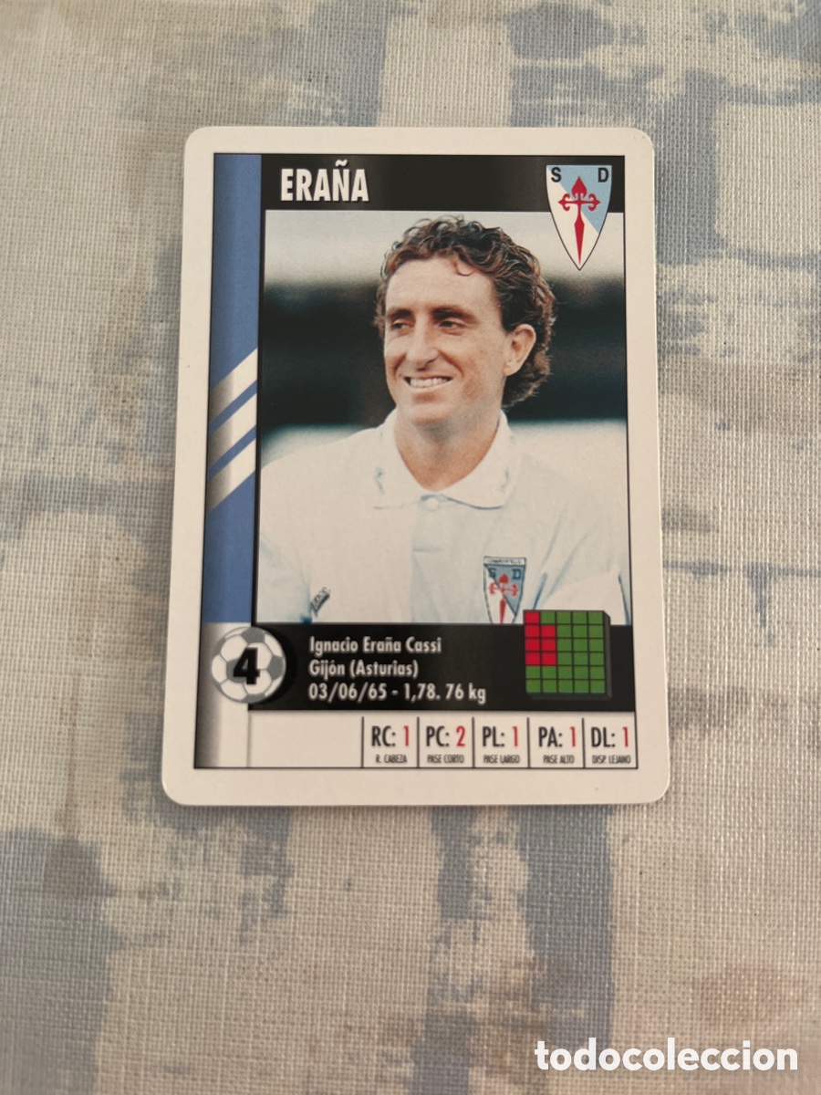 Cromos de Futebol: ERA&Ntilde;A S.D.COMPOSTELA SUPER GOL 95 96 MARCA LFP 1995 1996 CARTA TAMA&Ntilde;O FOURNIER PERFECTO ESTADO