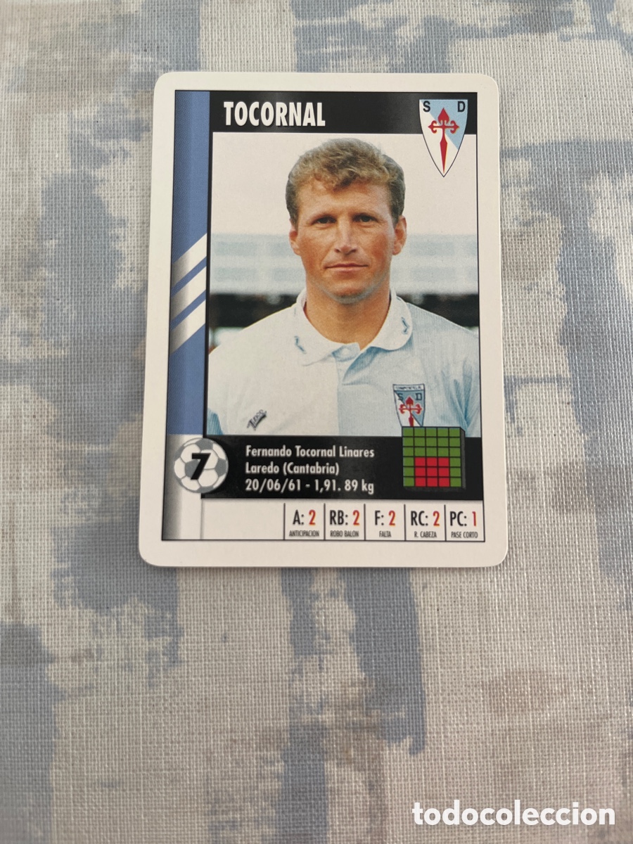 Cromos de Futebol: TOCORNAL S.D.COMPOSTELA SUPER GOL 95 96 MARCA LFP 1995 1996 CARTA TAMA&Ntilde;O FOURNIER PERFECTO ESTADO