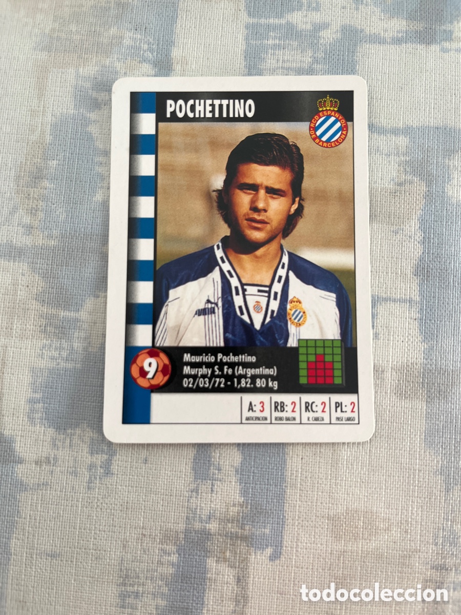 Cartes &agrave; collectionner de Football: POCHETTINO R.C.D.ESPA&Ntilde;OL SUPER GOL 95 96 MARCA LFP 1995 1996 CARTA TAMA&Ntilde;O FOURNIER PERFECTO EST.