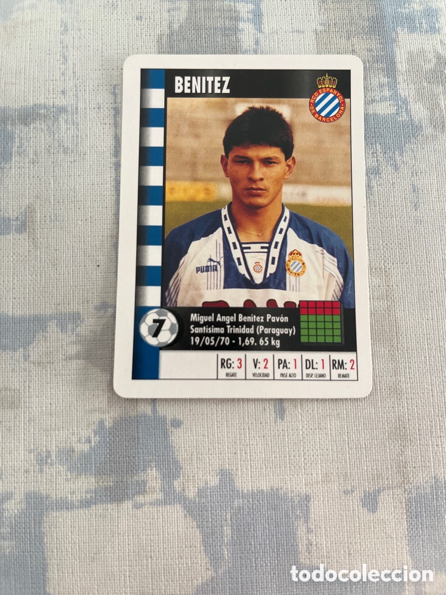 Cromos de Futebol: BENITEZ R.C.D.ESPA&Ntilde;OL SUPER GOL 95 96 MARCA LFP 1995 1996 CARTA TAMA&Ntilde;O FOURNIER PERFECTO EST.