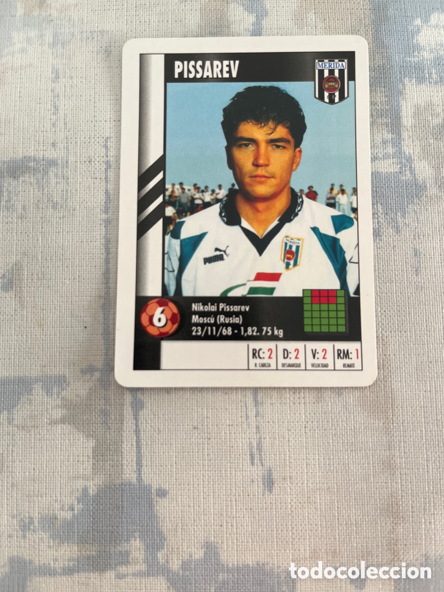 Cromos de Futebol: PISSAREV MERIDA SUPER GOL 95 96 MARCA LFP 1995 1996 CARTA TAMA&Ntilde;O FOURNIER PERFECTO ESTADO