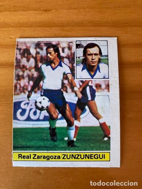 Cromos de F&uacute;tbol: ZUNZUNEGUI REAL ZARAGOZA FICHAJE N&ordm; 3 81-82 ESTE RECUPERADO PINTADO