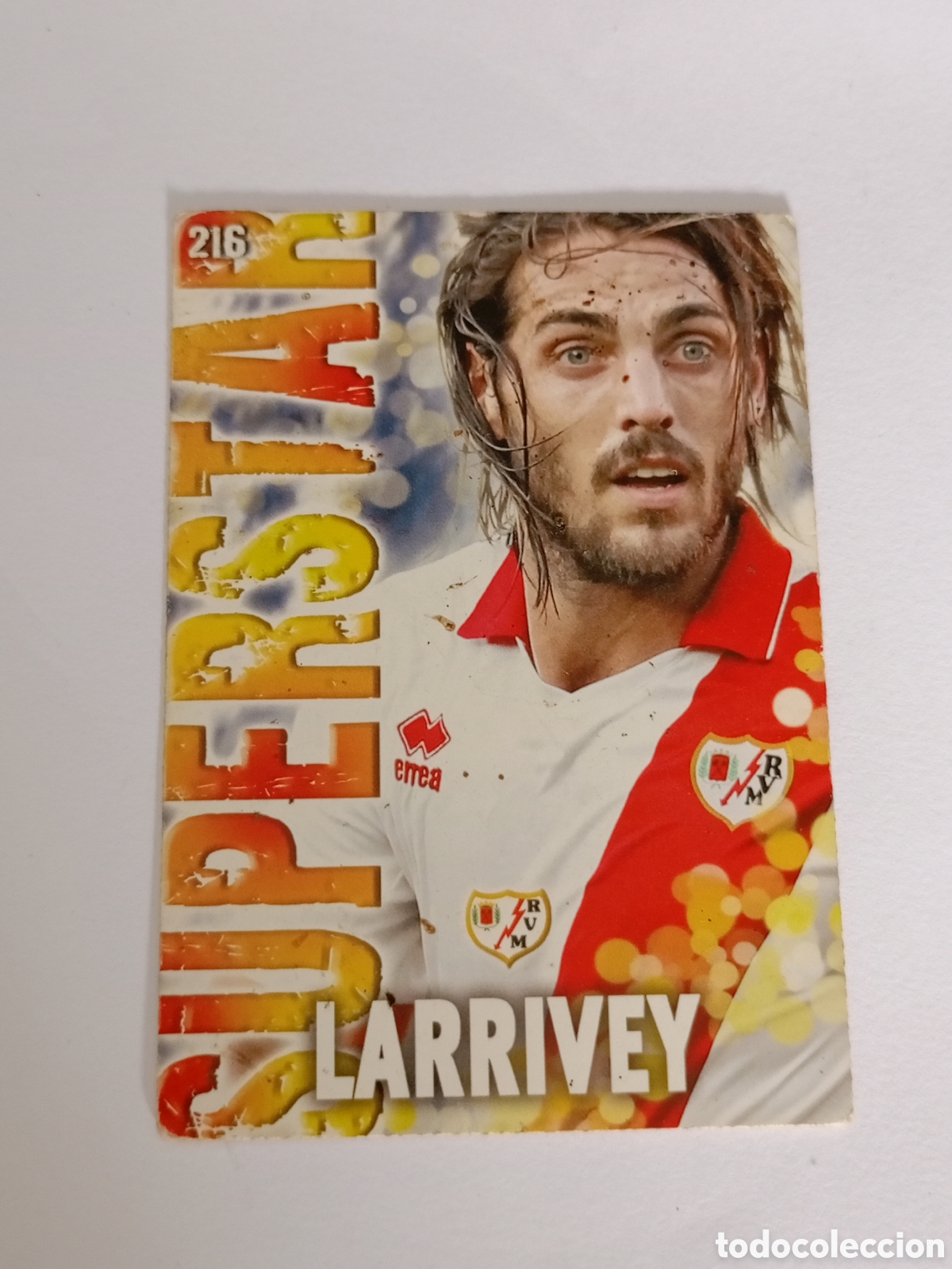 Cromos de F&uacute;tbol: CROMO FUTBOL 13 14 MUNDICROMO FICHAS QUIZ LIGA 2013 2014 RAYO VALLECANO 216 LARRIVEY SUPERSTAR MATE